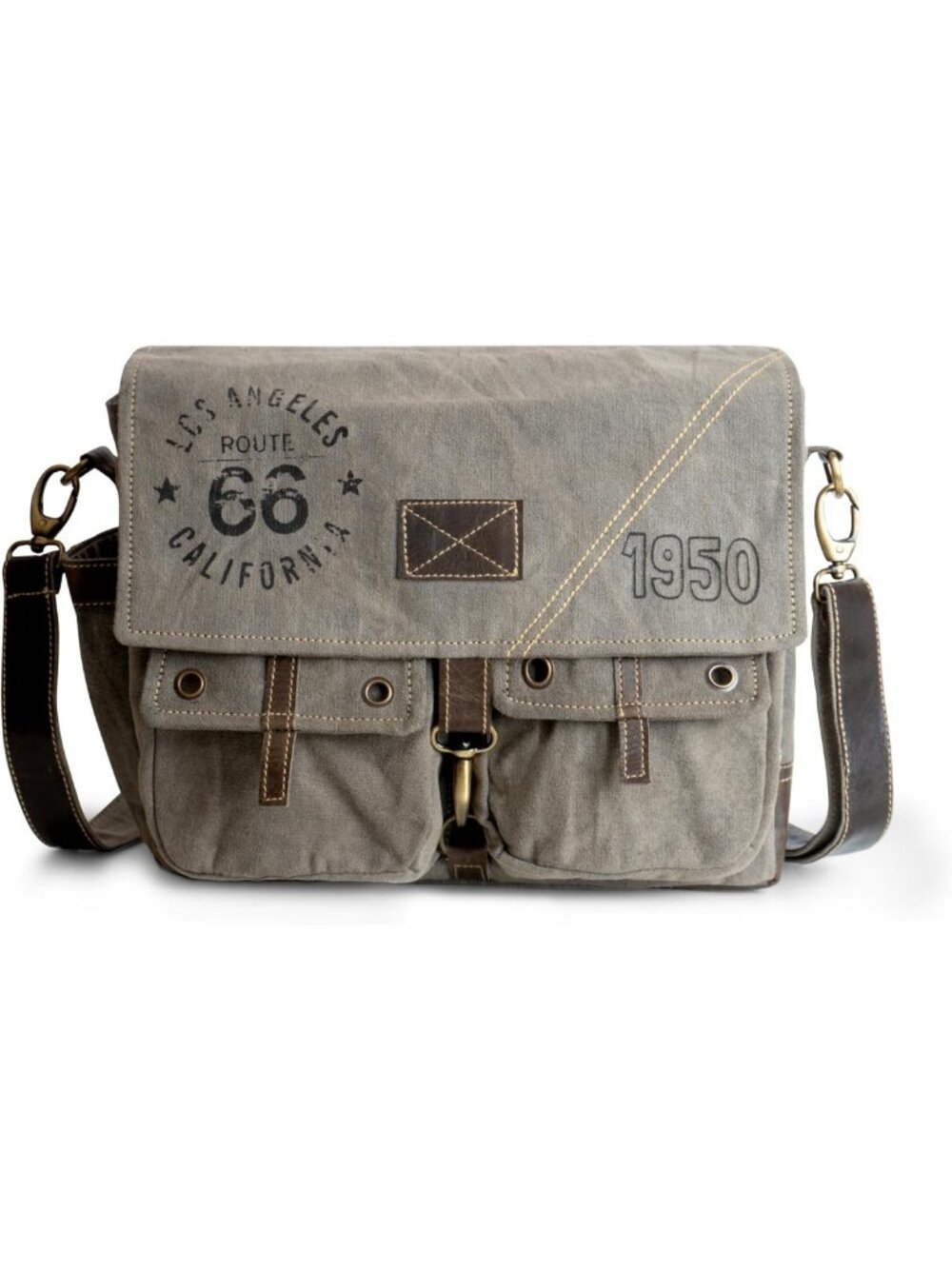 Vintage Canvas Laptop Messenger Bag for Men, Stylish Crossbody Tote, Travel